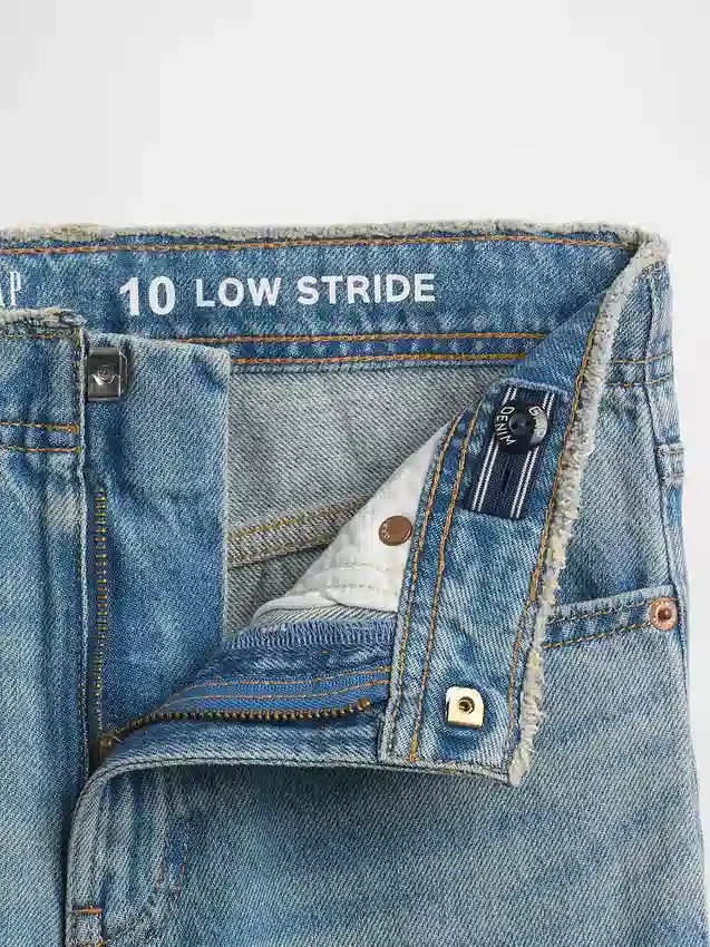 Jeans för barn med låg midja och vid ben
