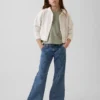 Jeans för barn med låg midja, sömmar och avslappnad flare-passform