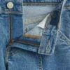 Jeans för barn med låg midja, sömmar och avslappnad flare-passform