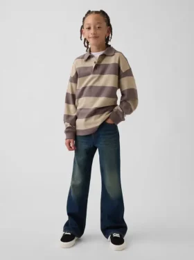 Jeans i avslappnad bootcut-modell för barn