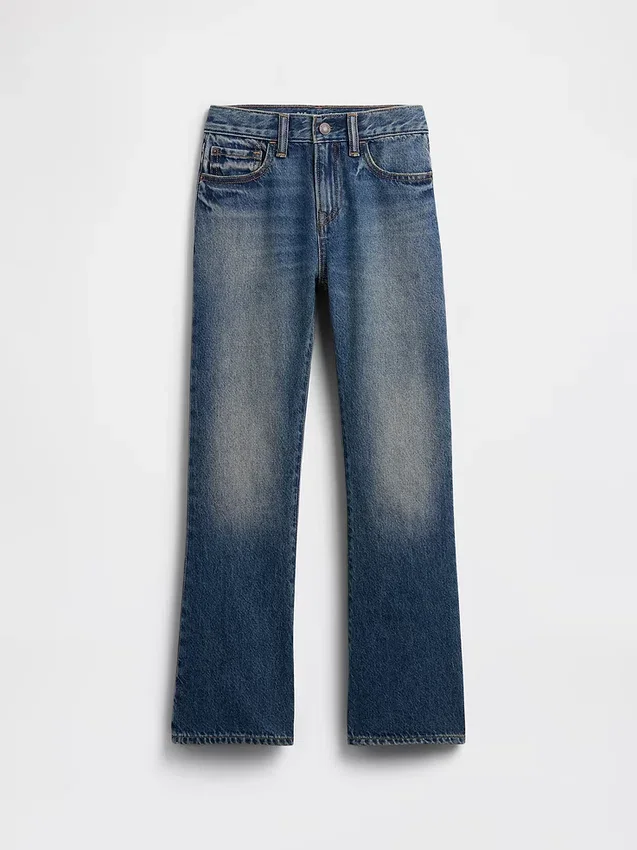 Jeans i avslappnad bootcut-modell för barn