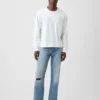 Jeans med avslappnad rak passform