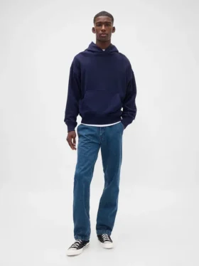 Jeans med avslappnad rak passform