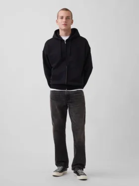 Jeans med avslappnad rak passform