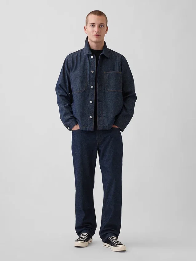 Jeans med avslappnad rak passform