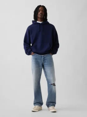 Jeans med avslappnad rak passform