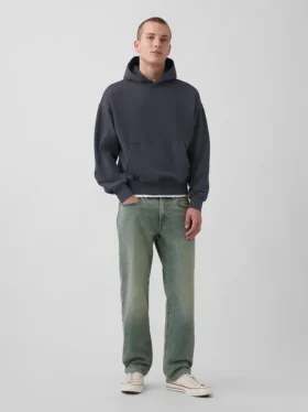 Jeans med avslappnad rak passform