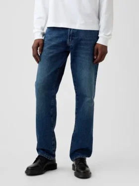 Jeans med avslappnad rak passform