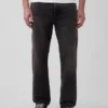 Jeans med avslappnad rak passform