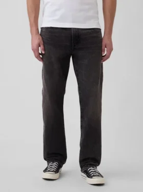 Jeans med avslappnad rak passform