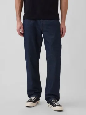Jeans med avslappnad rak passform