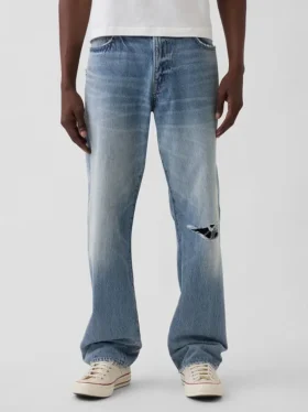 Jeans med avslappnad rak passform