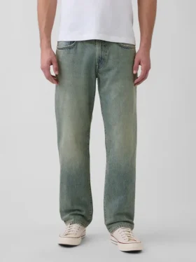 Jeans med avslappnad rak passform