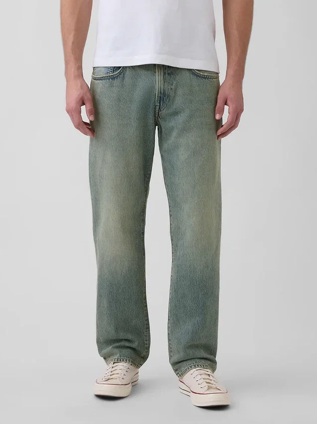 Jeans med avslappnad rak passform