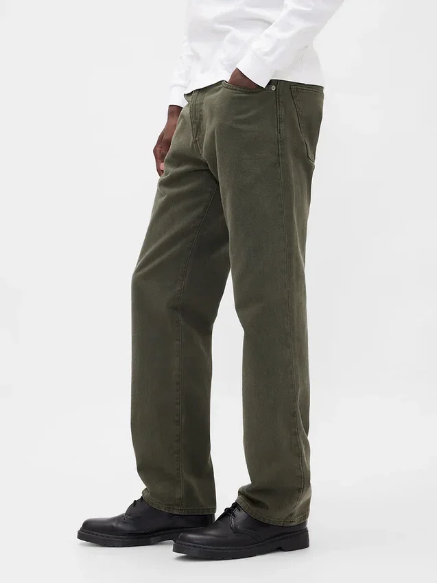 Jeans med avslappnad rak passform