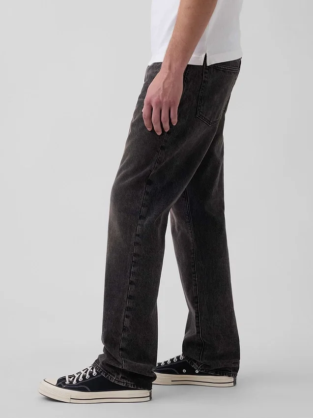 Jeans med avslappnad rak passform
