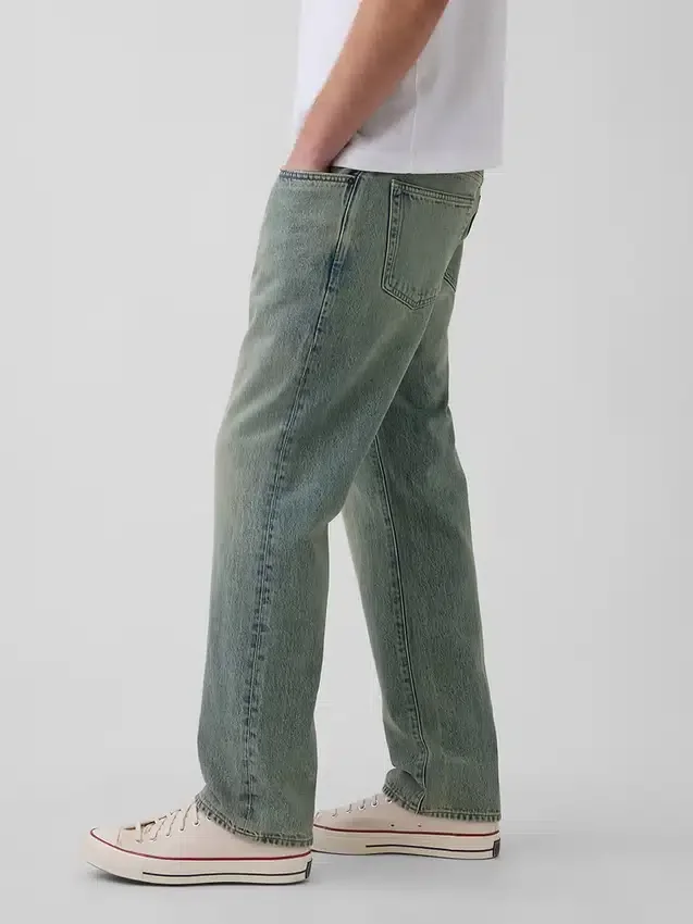 Jeans med avslappnad rak passform