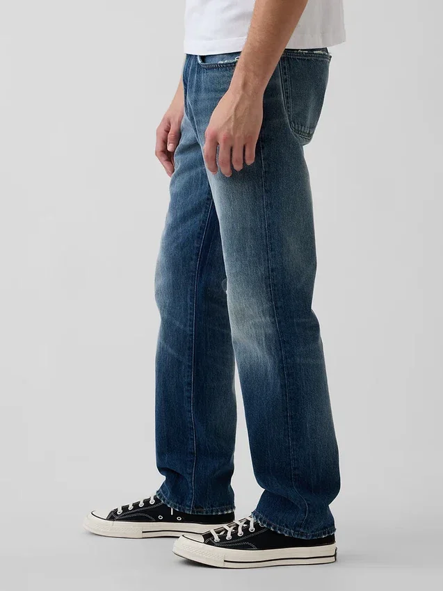 Jeans med avslappnad rak passform
