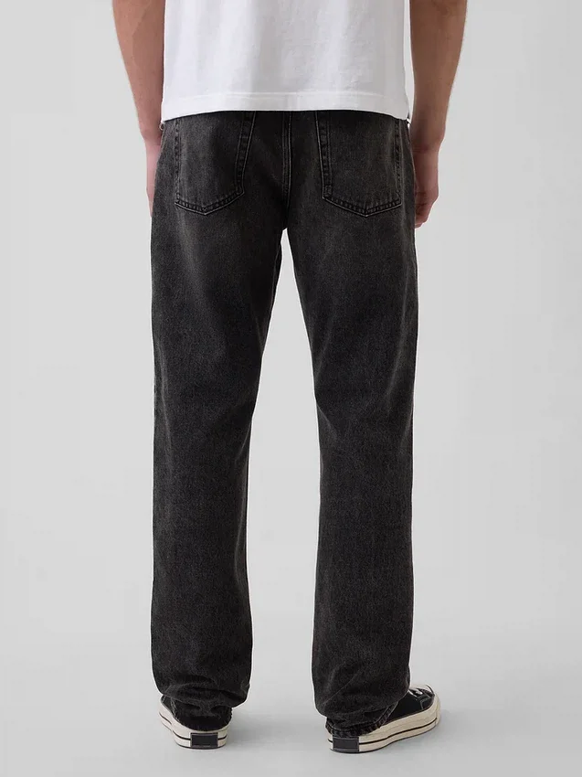 Jeans med avslappnad rak passform