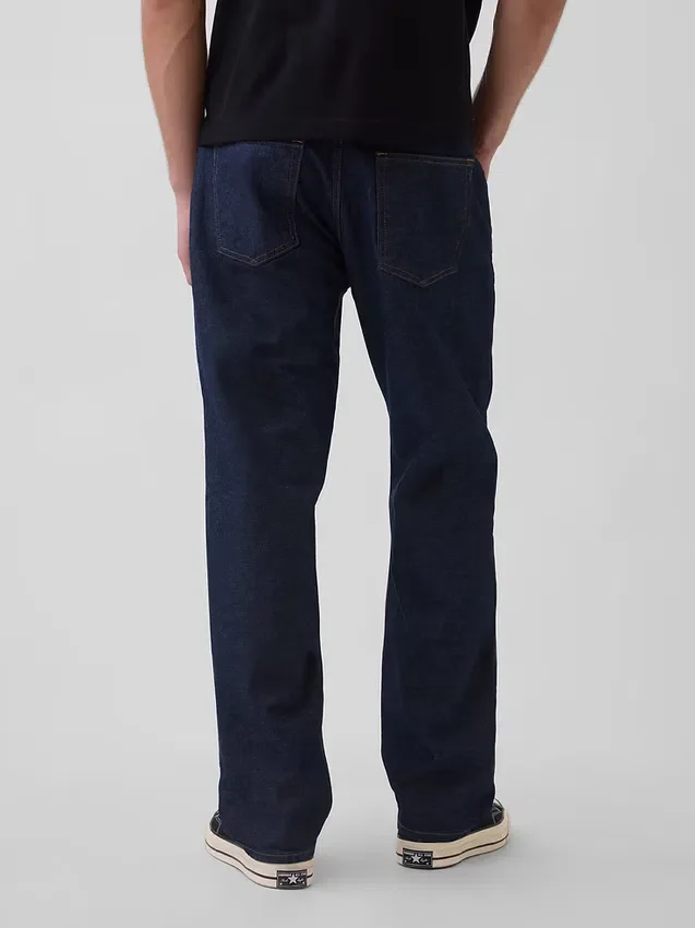 Jeans med avslappnad rak passform