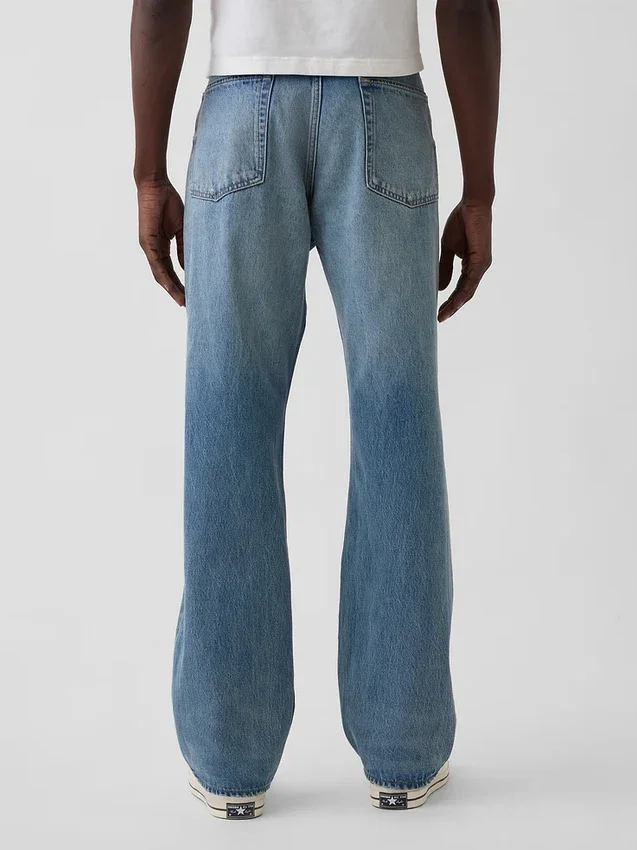 Jeans med avslappnad rak passform