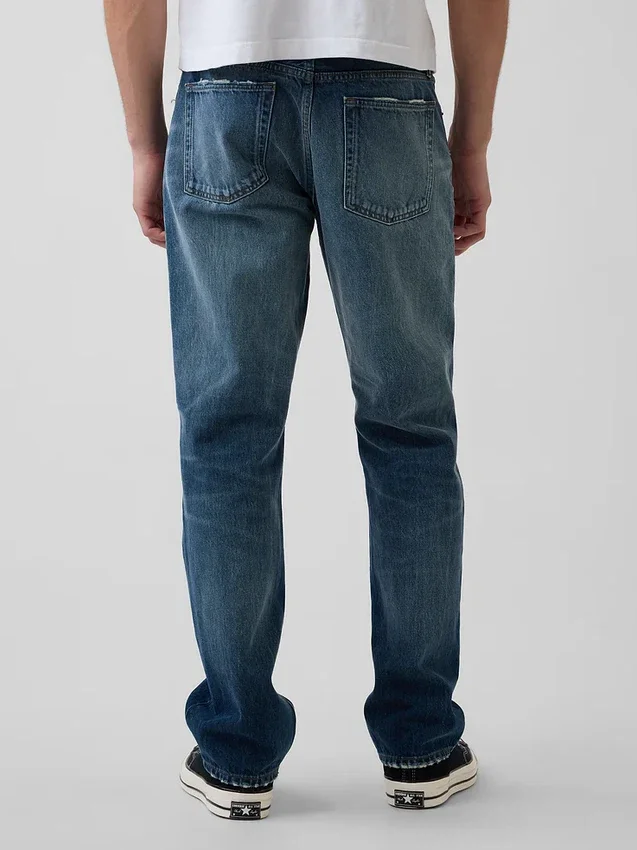 Jeans med avslappnad rak passform