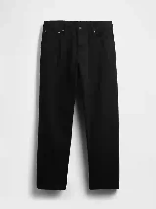 Jeans med avslappnad rak passform