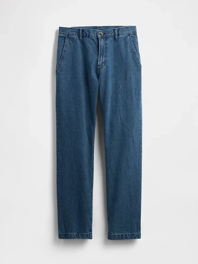 Jeans med avslappnad rak passform