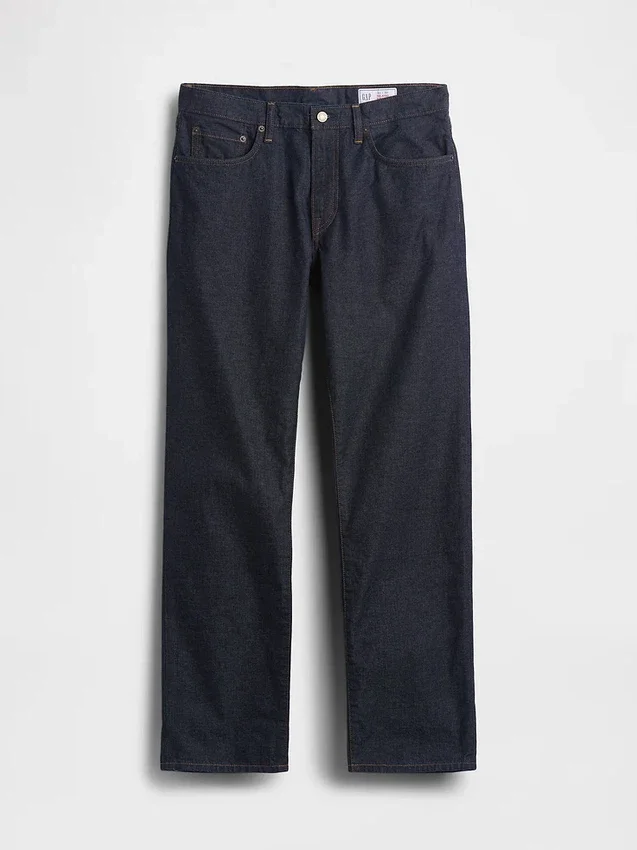 Jeans med avslappnad rak passform