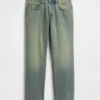 Jeans med avslappnad rak passform