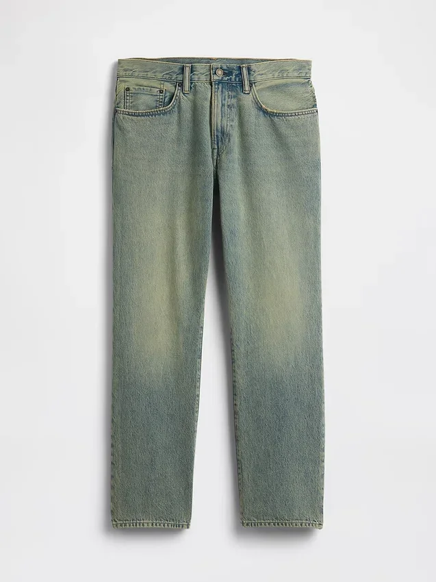 Jeans med avslappnad rak passform