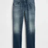 Jeans med avslappnad rak passform
