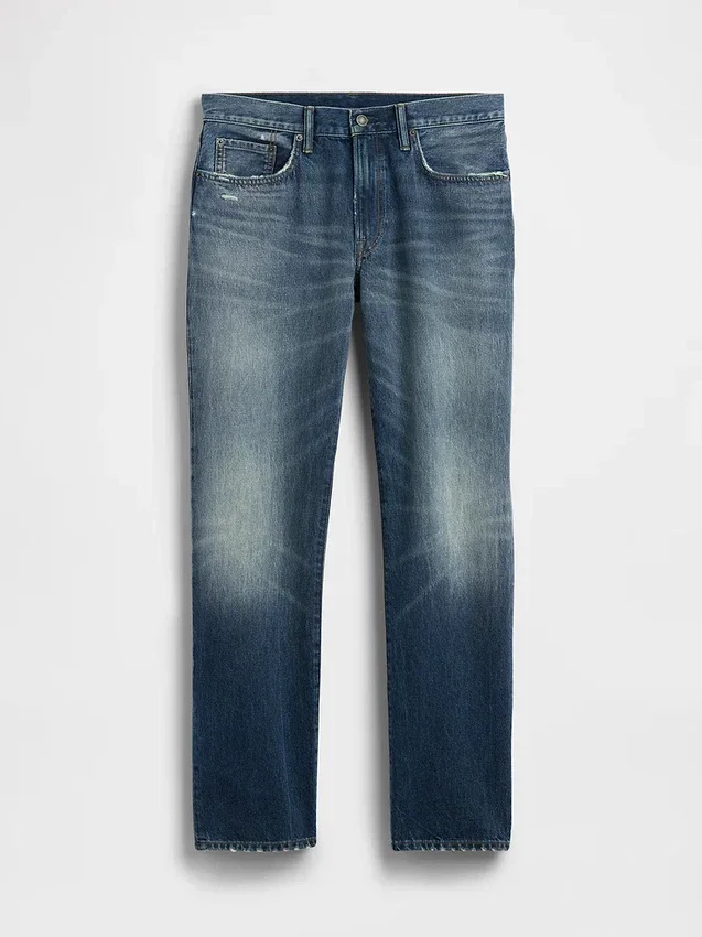 Jeans med avslappnad rak passform