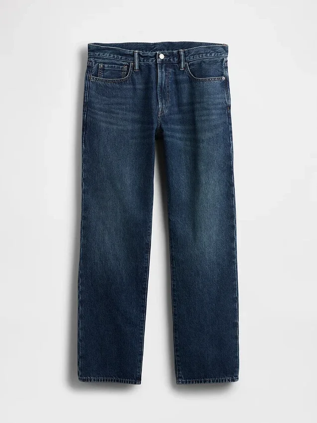 Jeans med avslappnad rak passform