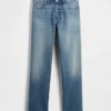 Jeans med avslappnad rak passform