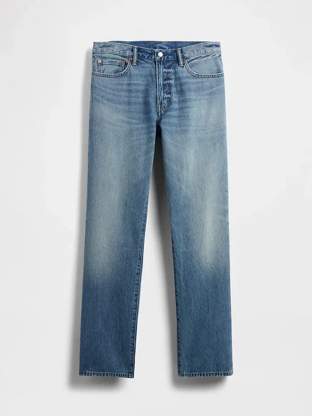 Jeans med avslappnad rak passform