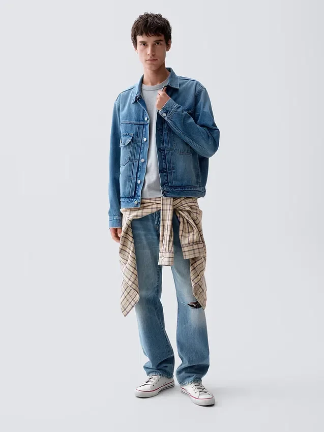 Avslappnad ikonisk jeansjacka