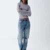 Jeans med avslappnad rak passform