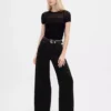 Jeans med extra hög midja och vida ben
