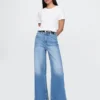 Jeans med extra hög midja och vida ben