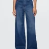 Jeans med extra hög midja och vida ben