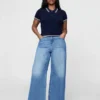 Jeans med extra hög midja och vida ben