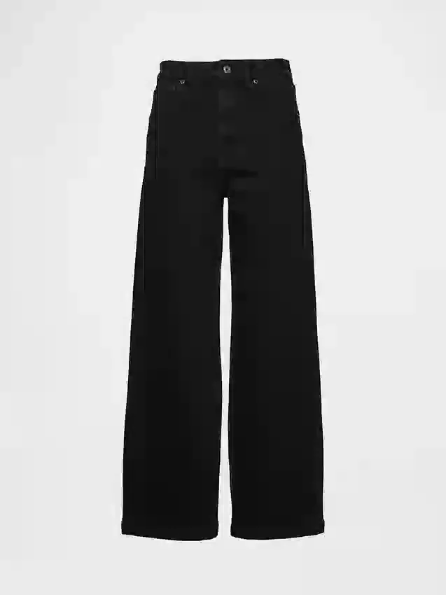 Jeans med extra hög midja och vida ben