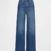 Jeans med extra hög midja och vida ben
