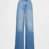Jeans med extra hög midja och vida ben