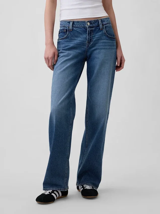 Jeans med extra låg midja i 90-talsstil