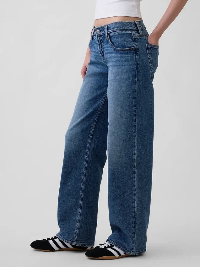 Jeans med extra låg midja i 90-talsstil