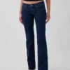 Jeans med extra låg midja, långa och smala