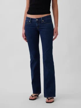 Jeans med extra låg midja, långa och smala