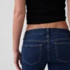 Jeans med extra låg midja, långa och smala